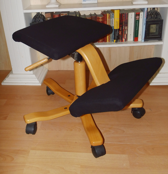 VARIER STOKKE WING BALANS ALLROUNDSTUHL KNIESTUHL KNIEHOCKER IN SCHWARZ